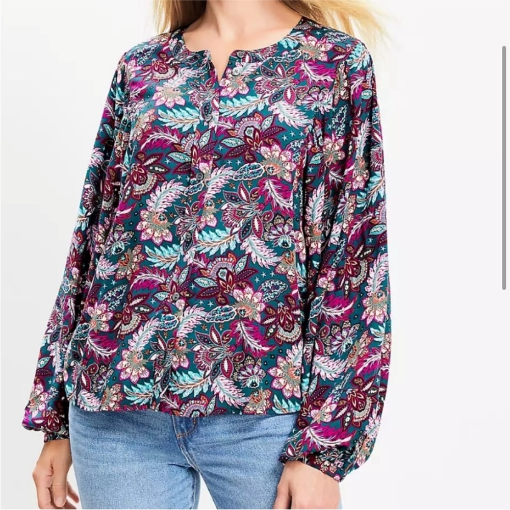 LOFT Floral Print Blouse